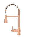 Copper Pre-Rinse Spring Kitchen Faucet, Single Level Solid Brass Kitchen Sink Faucets with Pull Down Sprayer - AK96518C