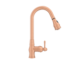 Copper Pull Out Kitchen Faucet, Single Level Solid Brass Kitchen Sink Faucets with Pull Down Sprayer - AK96418C