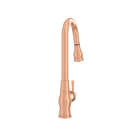 Copper Pull Out Kitchen Faucet, Single Level Solid Brass Kitchen Sink Faucets with Pull Down Sprayer - AK96418C
