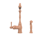 One-Handle Copper Widespread Kitchen Faucet with Side Sprayer