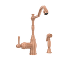 One-Handle Copper Widespread Kitchen Faucet with Side Sprayer