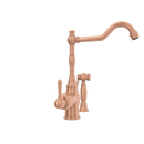One-Handle Copper Widespread Kitchen Faucet with Side Sprayer