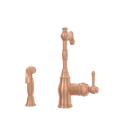 One-Handle Copper Widespread Kitchen Faucet with Side Sprayer