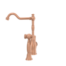 One-Handle Copper Widespread Kitchen Faucet with Side Sprayer
