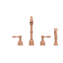 Two-Handles Copper Widespread Kitchen Faucet with Side Sprayer - AK96818C