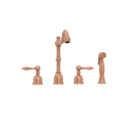 Two-Handles Copper Widespread Kitchen Faucet with Side Sprayer - AK96818C