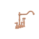 Two-Handles Copper Widespread Kitchen Faucet with Side Sprayer - AK96818C