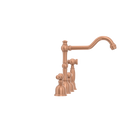 Two-Handles Copper Widespread Kitchen Faucet with Side Sprayer - AK96818C