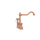 Two-Handles Copper Widespread Kitchen Faucet with Side Sprayer - AK96818C