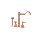 Two-Handles Copper Widespread Kitchen Faucet with Side Sprayer - AK96818C