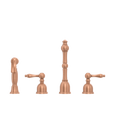 Two-Handles Copper Widespread Kitchen Faucet with Side Sprayer - AK96818C