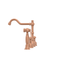 Two-Handles Copper Widespread Kitchen Faucet with Side Sprayer - AK96818C