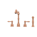 Two-Handles Copper Widespread Kitchen Faucet with Side Sprayer - AK96818C