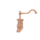 Two-Handles Copper Bridge Kitchen Faucet with Side Sprayer