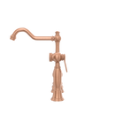 Two-Handles Copper Bridge Kitchen Faucet with Side Sprayer