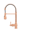 Copper Kitchen Faucet with Soap Dispenser, Single Handle Solid Brass High Arc Pull Down Sprayer Head Kitchen Sink Faucets with Deck Plate