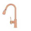 Copper Pull Out Kitchen Faucet, Single Level Solid Brass Kitchen Sink Faucets with Pull Down Sprayer - AK96415C