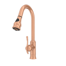 Copper Pull Out Kitchen Faucet, Single Level Solid Brass Kitchen Sink Faucets with Pull Down Sprayer - AK96415C