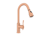 Copper Pull Out Kitchen Faucet, Single Level Solid Brass Kitchen Sink Faucets with Pull Down Sprayer - AK96415C