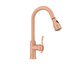 Copper Pull Out Kitchen Faucet, Single Level Solid Brass Kitchen Sink Faucets with Pull Down Sprayer - AK96415C
