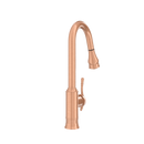Copper Pull Out Kitchen Faucet, Single Level Solid Brass Kitchen Sink Faucets with Pull Down Sprayer - AK96415C