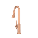 Copper Pull Out Kitchen Faucet, Single Level Solid Brass Kitchen Sink Faucets with Pull Down Sprayer - AK96415C