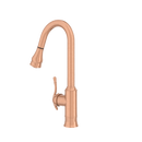 Copper Pull Out Kitchen Faucet, Single Level Solid Brass Kitchen Sink Faucets with Pull Down Sprayer - AK96415C