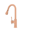 Copper Pull Out Kitchen Faucet, Single Level Solid Brass Kitchen Sink Faucets with Pull Down Sprayer - AK96415C