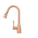 Copper Pull Out Kitchen Faucet, Single Level Solid Brass Kitchen Sink Faucets with Pull Down Sprayer