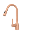 Copper Pull Out Kitchen Faucet, Single Level Solid Brass Kitchen Sink Faucets with Pull Down Sprayer