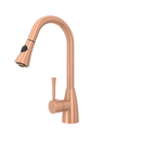 Copper Pull Out Kitchen Faucet, Single Level Solid Brass Kitchen Sink Faucets with Pull Down Sprayer