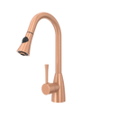 Copper Pull Out Kitchen Faucet, Single Level Solid Brass Kitchen Sink Faucets with Pull Down Sprayer