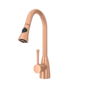 Copper Pull Out Kitchen Faucet, Single Level Solid Brass Kitchen Sink Faucets with Pull Down Sprayer