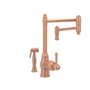 One-Handle Copper Pot Filler Kitchen Faucet with Side Sprayer