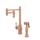 One-Handle Copper Pot Filler Kitchen Faucet with Side Sprayer