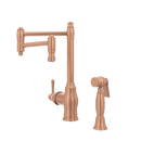 One-Handle Copper Pot Filler Kitchen Faucet with Side Sprayer