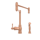 One-Handle Brushed Gold Pot Filler Kitchen Faucet with Side Sprayer - AK96918P1