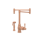 One-Handle Brushed Gold Pot Filler Kitchen Faucet with Side Sprayer - AK96918P1