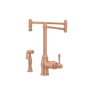 One-Handle Brushed Gold Pot Filler Kitchen Faucet with Side Sprayer - AK96918P1