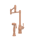 One-Handle Copper Pot Filler Kitchen Faucet with Side Sprayer - AK96918P1