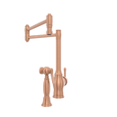 One-Handle Brushed Gold Pot Filler Kitchen Faucet with Side Sprayer - AK96918P1