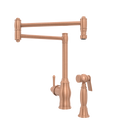 One-Handle Brushed Gold Pot Filler Kitchen Faucet with Side Sprayer - AK96918P1