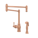 One-Handle Brushed Gold Pot Filler Kitchen Faucet with Side Sprayer - AK96918P1