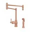 One-Handle Brushed Gold Pot Filler Kitchen Faucet with Side Sprayer - AK96918P1