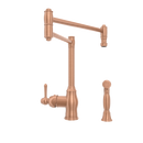 One-Handle Brushed Gold Pot Filler Kitchen Faucet with Side Sprayer - AK96918P1