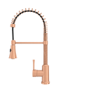 Copper Pre-Rinse Spring Kitchen Faucet, Single Level Solid Brass Kitchen Sink Faucets with Pull Down Sprayer