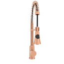 Copper Pre-Rinse Spring Kitchen Faucet, Single Level Solid Brass Kitchen Sink Faucets with Pull Down Sprayer