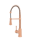 Copper Pre-Rinse Spring Kitchen Faucet, Single Level Solid Brass Kitchen Sink Faucets with Pull Down Sprayer