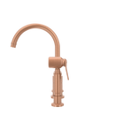Two-Handles Copper Widespread Kitchen Faucet with Side Sprayer