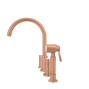 Two-Handles Copper Widespread Kitchen Faucet with Side Sprayer